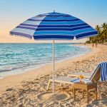 ombrellone da spiaggia poly tondo 2 m / palo da 32 mm