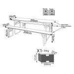 Set birreria con tavolo e due panche 200 x 70 cm