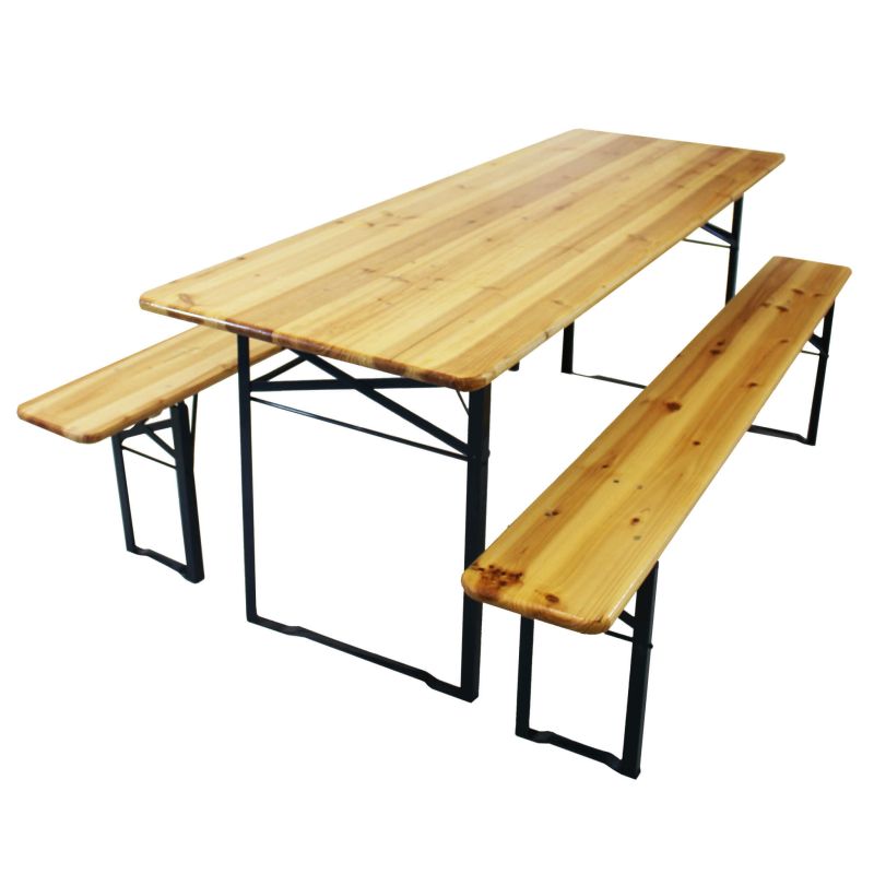 Set birreria con tavolo e due panche 200 x 70 cm