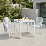 INDEX - set tavolo in alluminio cm 80 x 80 x 73h con 2 poltrone Maris