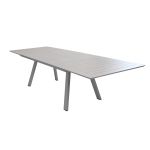 SPLENDOR - set tavolo in alluminio cm 200/300 x 110 x 75 h con 6 poltrone Splendor