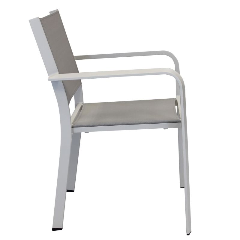 SPLENDOR - set tavolo in alluminio cm 200/300 x 110 x 75 h con 8 poltrone Splendor