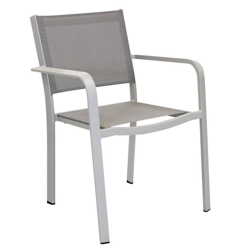 SPLENDOR - set tavolo in alluminio cm 200/300 x 110 x 75 h con 8 poltrone Splendor