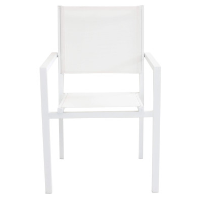 DEXTER - set tavolo in alluminio cm 160/240 x 90 x 75 h con 10 poltrone Venus