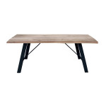 GREGORY - tavolo da pranzo moderno in acciaio e legno Spessore 4 cm