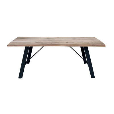 GREGORY - tavolo da pranzo moderno in acciaio e legno Spessore 4 cm