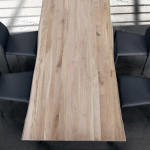 GREGORY - tavolo da pranzo moderno in acciaio e legno Spessore 4 cm