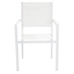 DEXTER - set tavolo in alluminio cm 200/300 x 100 x 74 h con 6 poltrone Venus
