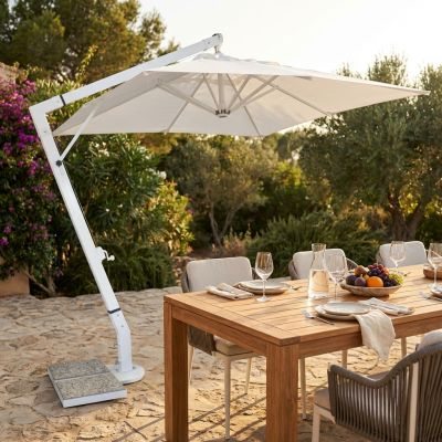 VICTOR - ombrellone da giardino decentrato metallo 3 x 3 m