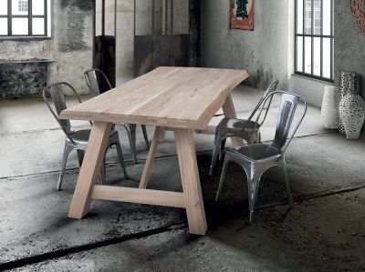 ANDERSON - tavolo da pranzo moderno con piano da 6 cm