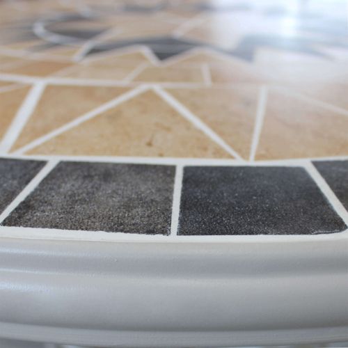 VENTUS - set tavolo in ferro Ø 90 x 74 h con 4 sedie Ventus