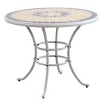 VENTUS - set tavolo in ferro Ø 90 x 74 h con 4 sedie Ventus