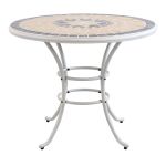 VENTUS - set tavolo in ferro Ø 90 x 74 h con 4 sedie Ventus