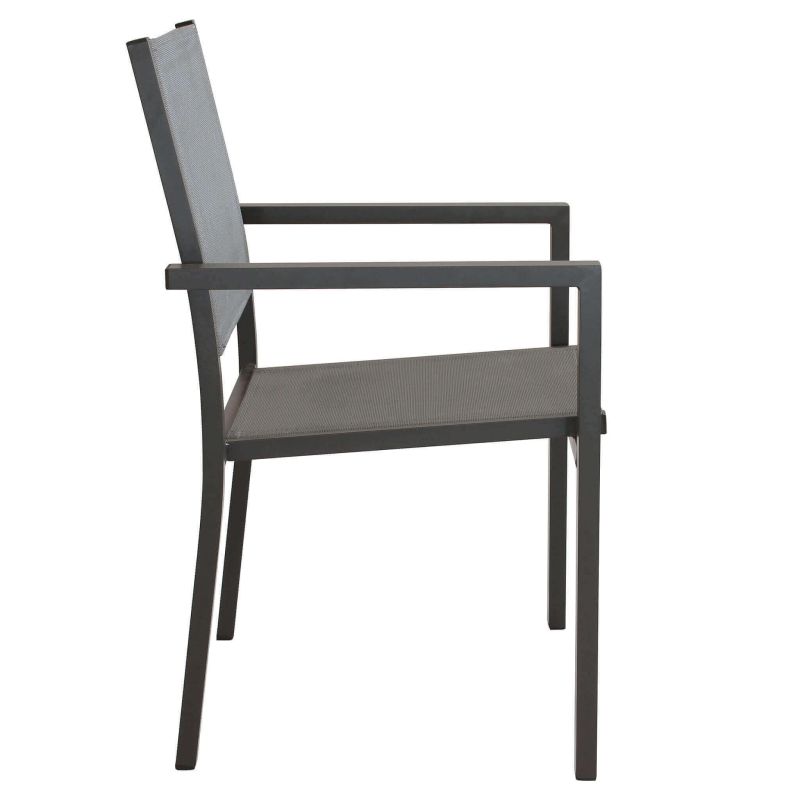 DEXTER - set tavolo in alluminio cm 200/300 x 100 x 74 h con 6 poltrone Venus