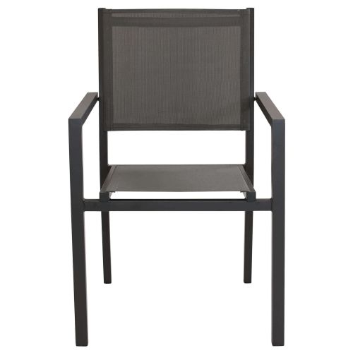 DEXTER - set tavolo in alluminio cm 200/300 x 100 x 74 h con 6 poltrone Venus