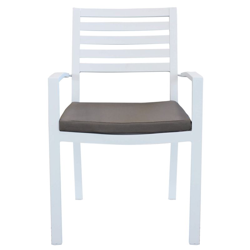 DEXTER - set tavolo in alluminio cm 160/240 x 90 x 75 h con 6 sedie e 2 poltrone Dexter