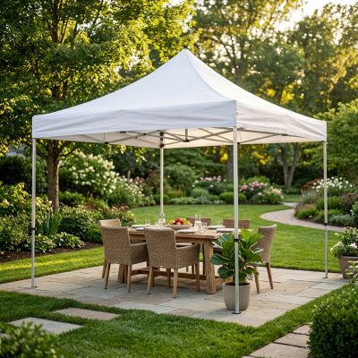 LEVIS - gazebo pieghevole e richiudibile completo di sacca protettiva in alluminio 3 x 3 m