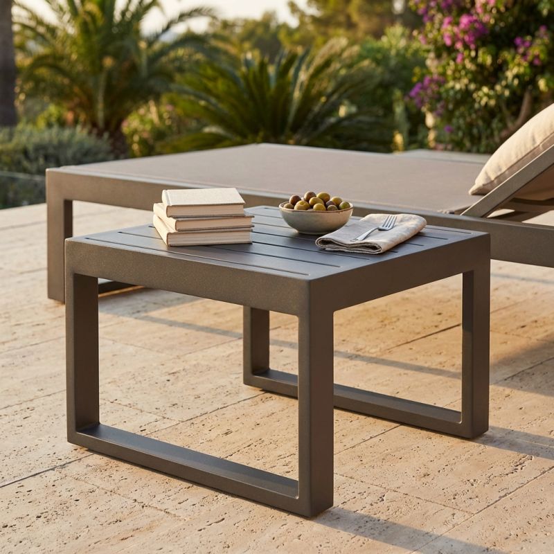 ARGENTUM - tavolino da giardino in alluminio