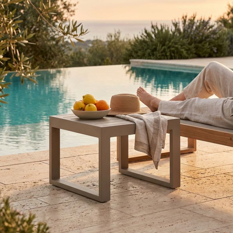 ARGENTUM - tavolino da giardino in alluminio