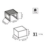 ARGENTUM - tavolino da giardino in alluminio