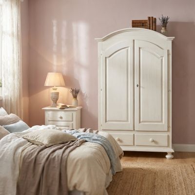 CHRISTIAN - armadio 2 ante in legno massellox200