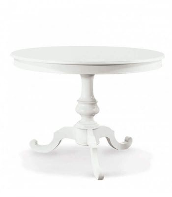 BARRY - tavolo da pranzo allungabile in legno massello tondo