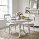 BARRY - tavolo da pranzo allungabile in legno massello tondo