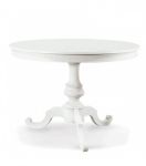 BARRY - tavolo da pranzo allungabile in legno massello tondo