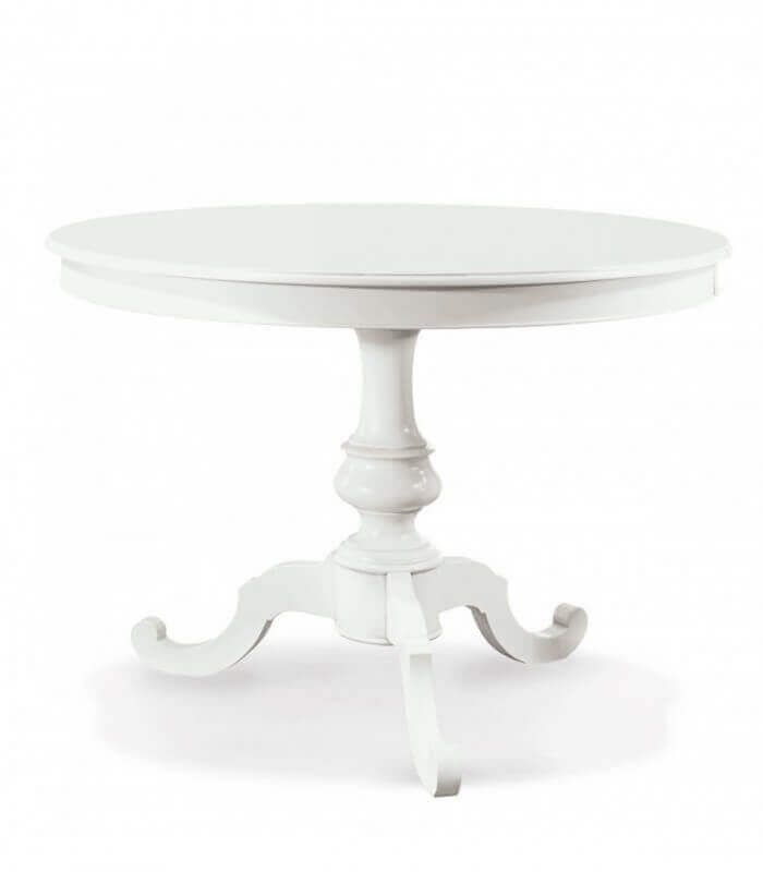 BARRY - tavolo da pranzo allungabile in legno massello tondo