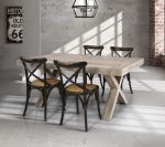 BART - tavolo da pranzo moderno allungabile in legno invecchiato