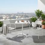 OPERA - set tavolo in alluminio cm 70 x 70 x 73 h con 2 poltrone Aviim