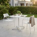 OPERA - set tavolo in alluminio cm 70 x 70 x 73 h con 2 poltrone Aviim