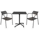 OPERA - set tavolo in alluminio cm 70 x 70 x 73 h con 2 poltrone Aviim