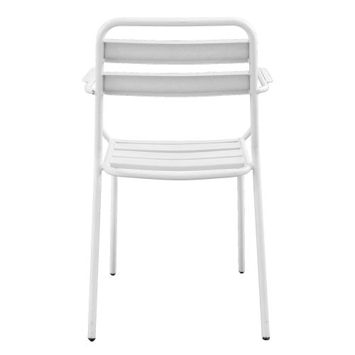 ROMANUS - set tavolo in metallo cm 110 x 70 x 72 h con 4 poltrone Romanus