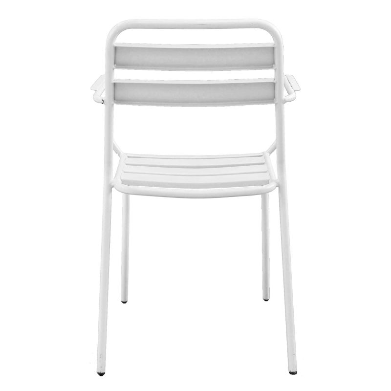 ROMANUS - set tavolo in metallo cm 110 x 70 x 72 h con 4 poltrone Romanus