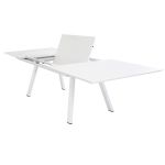 SPLENDOR - set tavolo in alluminio cm 200/300 x 110 x 75 h con 6 poltrone Splendor