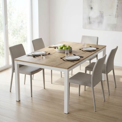 BENSON - tavolo da pranzo moderno in rovere nodato