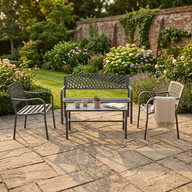 AMADO - salotto da giardino 2 posti in ferro