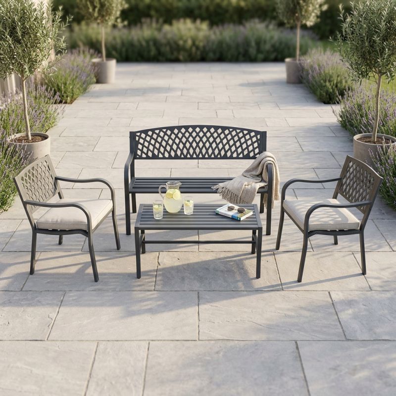 AMADO - salotto da giardino 2 posti in ferro