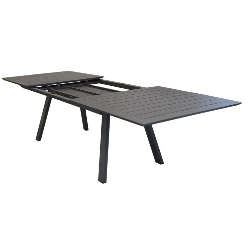 SPLENDOR - set tavolo in alluminio cm 200/300 x 110 x 75 h con 8 poltrone Splendor