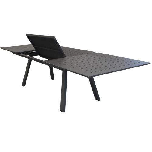 SPLENDOR - set tavolo in alluminio cm 200/300 x 110 x 75 h con 10 poltrone Splendor