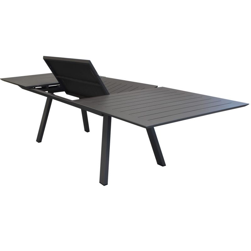 SPLENDOR - set tavolo in alluminio cm 200/300 x 110 x 75 h con 10 poltrone Splendor