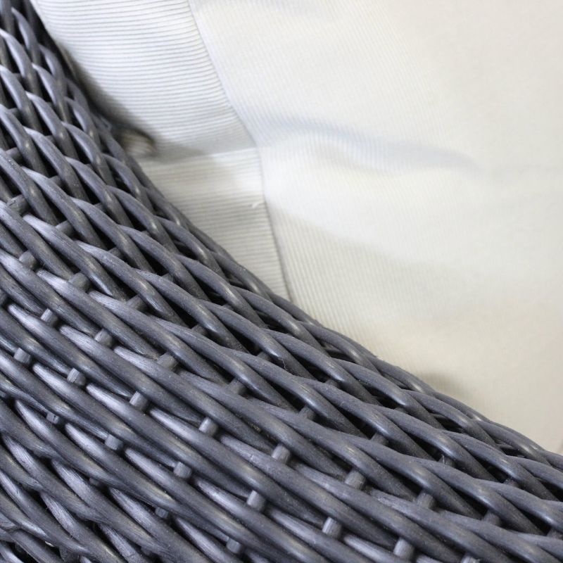 RABIES - salotto da giardino completo di cuscini intreccio in rattan sintetico