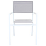 OMEN - set tavolo in alluminio cm 150 x 90 x 74 h con 6 poltrone Aulus
