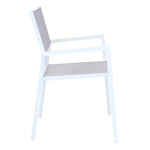 OMEN - set tavolo in alluminio cm 150 x 90 x 74 h con 6 poltrone Aulus