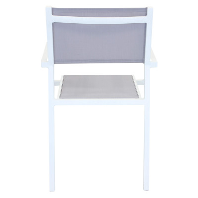 OMEN - set tavolo in alluminio cm 150 x 90 x 74 h con 6 poltrone Aulus