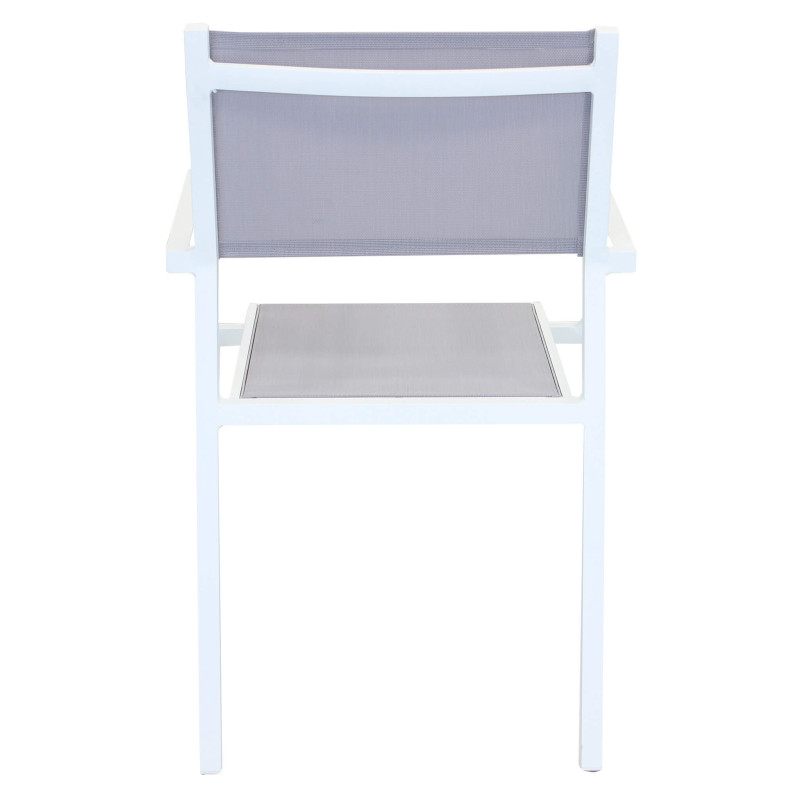 OMEN - set tavolo in alluminio cm 150 x 90 x 74 h con 6 poltrone Aulus