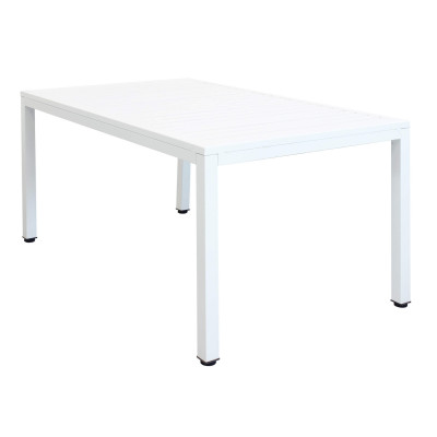 OMEN - set tavolo in alluminio cm 150 x 90 x 74 h con 6 poltrone Aulus