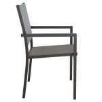 DEXTER - set tavolo in alluminio cm 200/300 x 100 x 74 h con 8 poltrone Venus