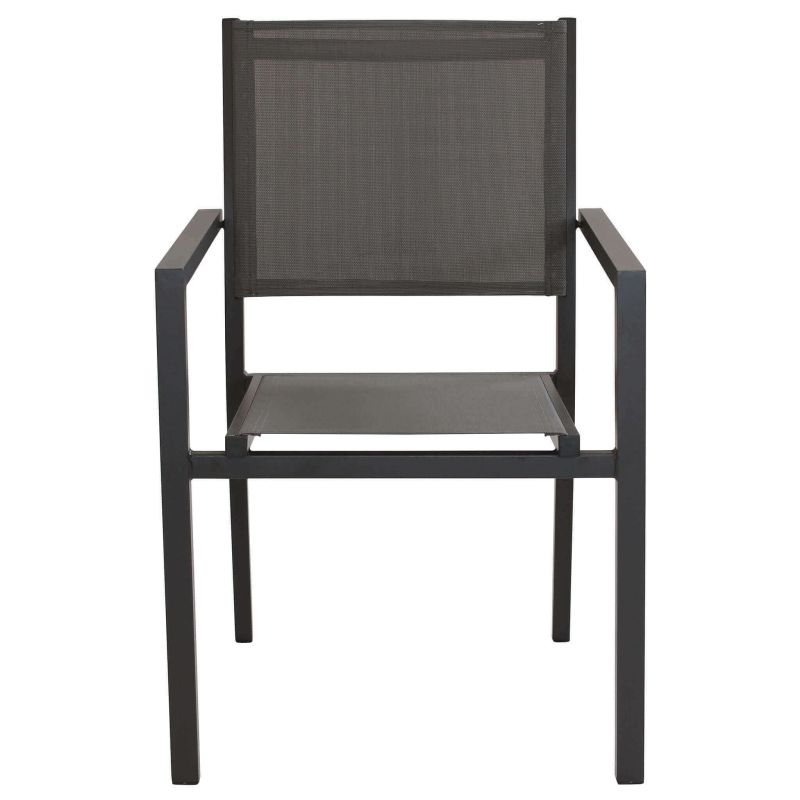 DEXTER - set tavolo in alluminio cm 200/300 x 100 x 74 h con 8 poltrone Venus